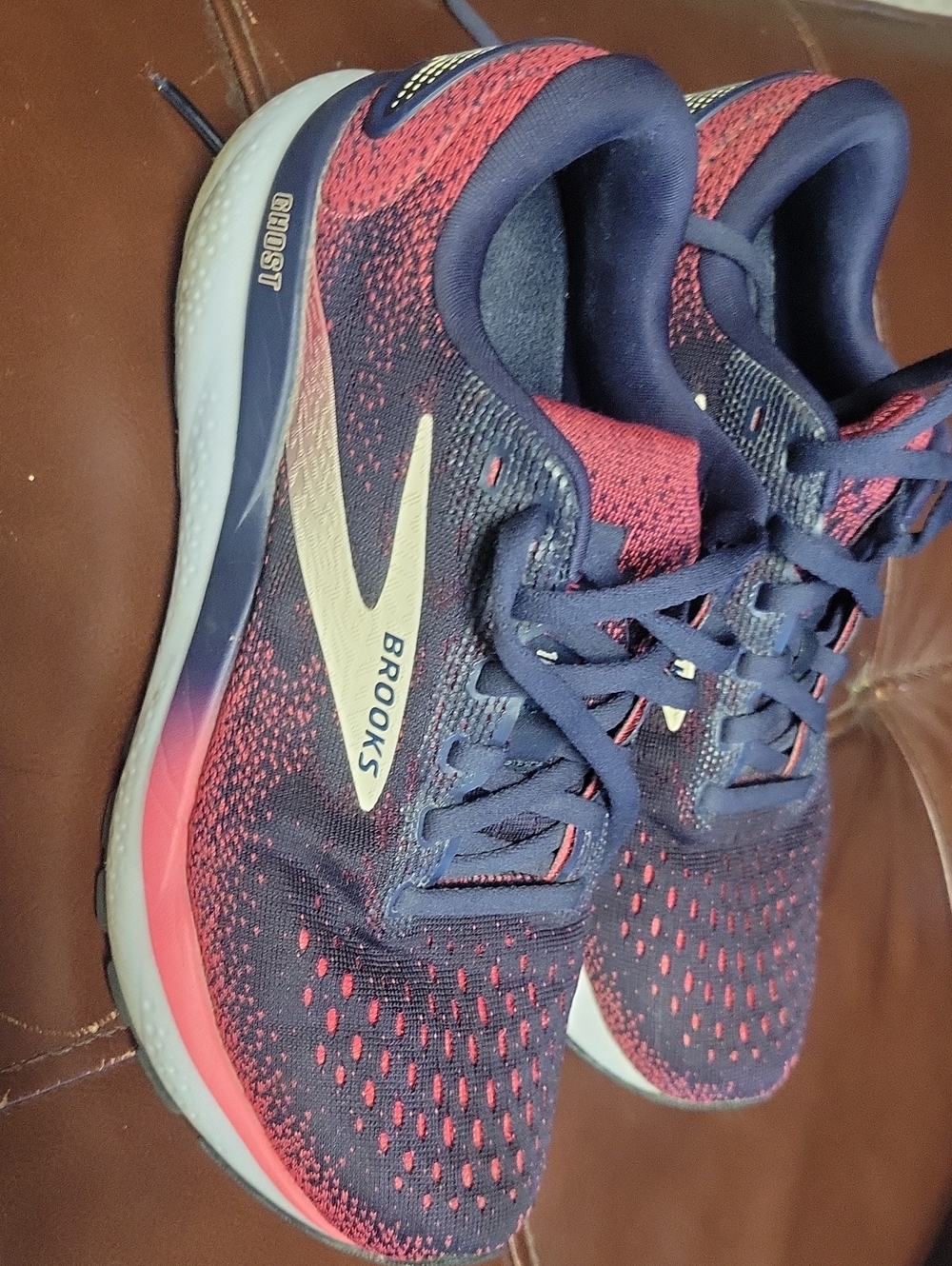 Brooks Women’s Navy and Coral Running Sneakers